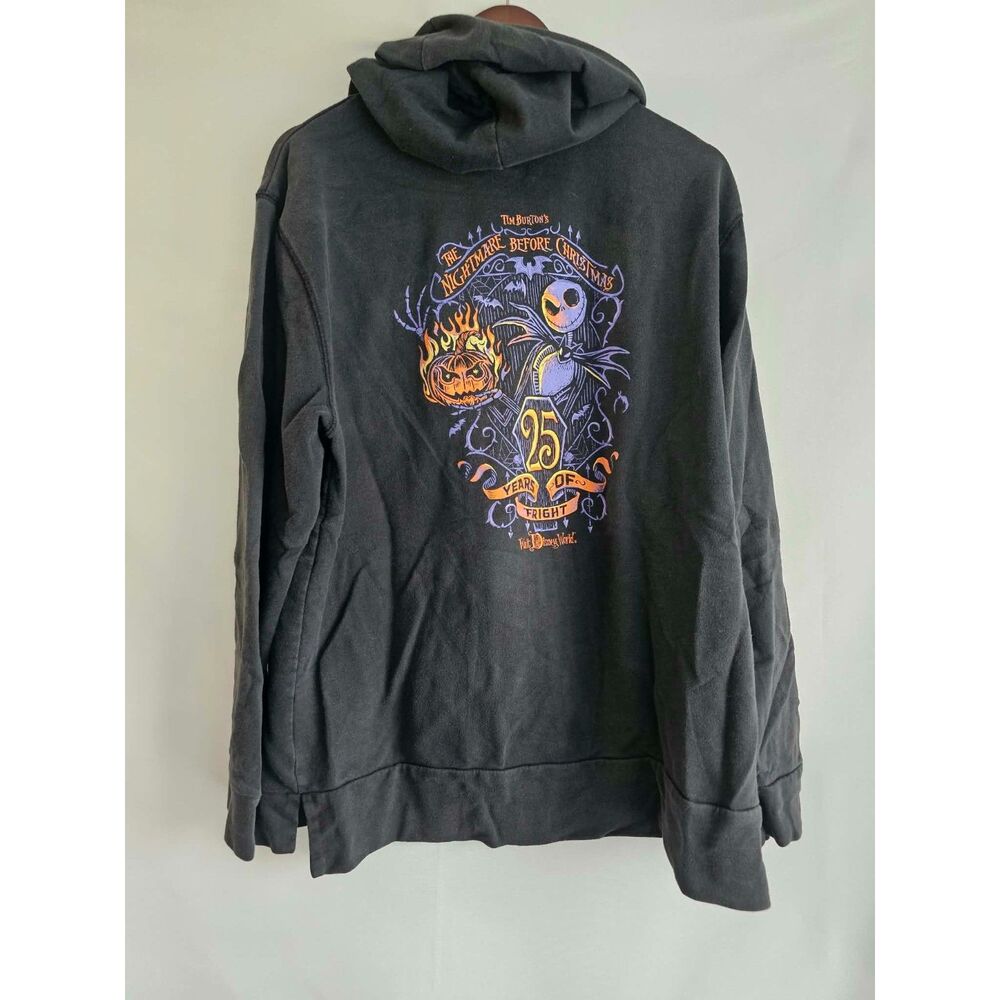Disney Parks Nightmare Before Christmas 25th Anniversary Zip Hoodie L